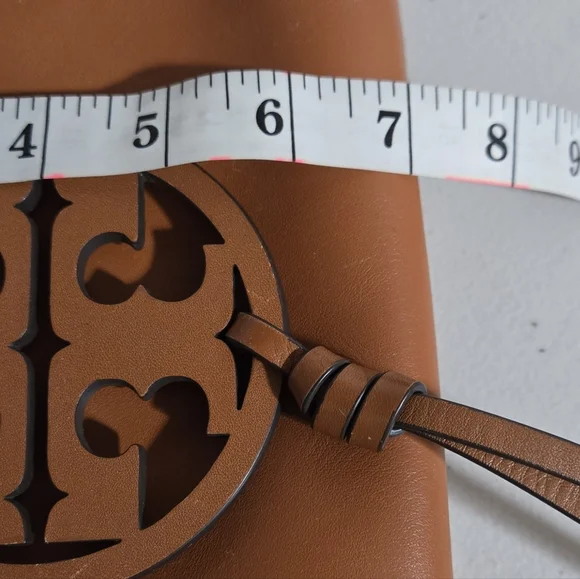 Tory Burch Cuoio Miller Tan Crossbody Bag with Replaced Patterned Strap - Picture 14 of 16